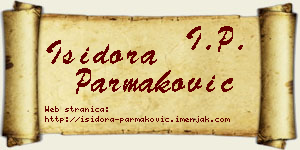Isidora Parmaković vizit kartica